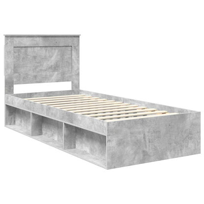 Struttura del letto Grigio Concretè 100 x 200 cm Pino massello | homemem39