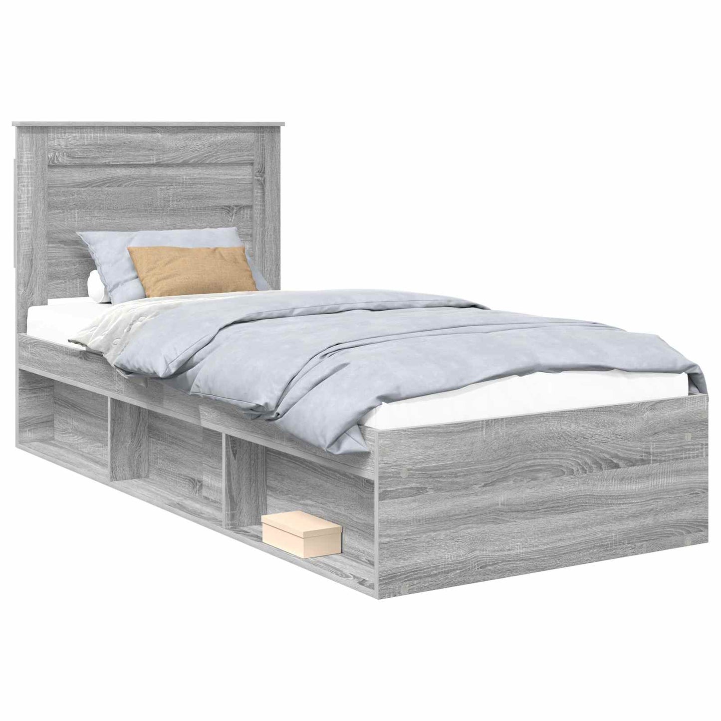 Struttura del letto Grigio Sonoma 100 x 200 cm Pino massello | homemem39