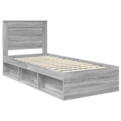 Struttura del letto Grigio Sonoma 100 x 200 cm Pino massello | homemem39