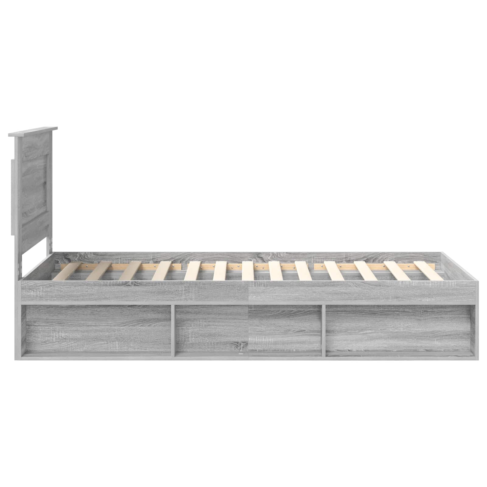 Struttura del letto Grigio Sonoma 100 x 200 cm Pino massello | homemem39