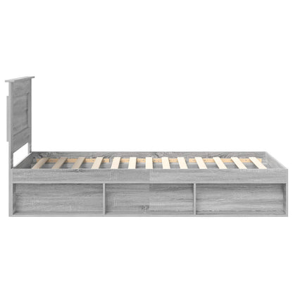 Struttura del letto Grigio Sonoma 100 x 200 cm Pino massello | homemem39