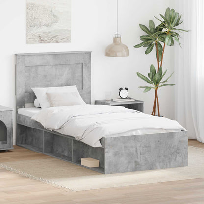 Struttura del letto Calcestruzzo 90 x 200 cm Pino massello | homemem39