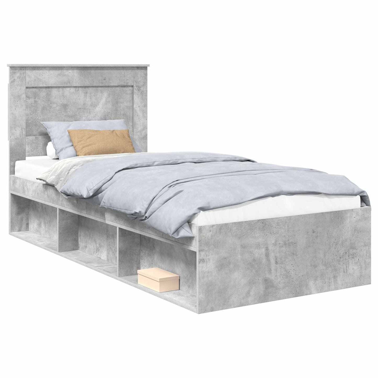 Struttura del letto Calcestruzzo 90 x 200 cm Pino massello | homemem39