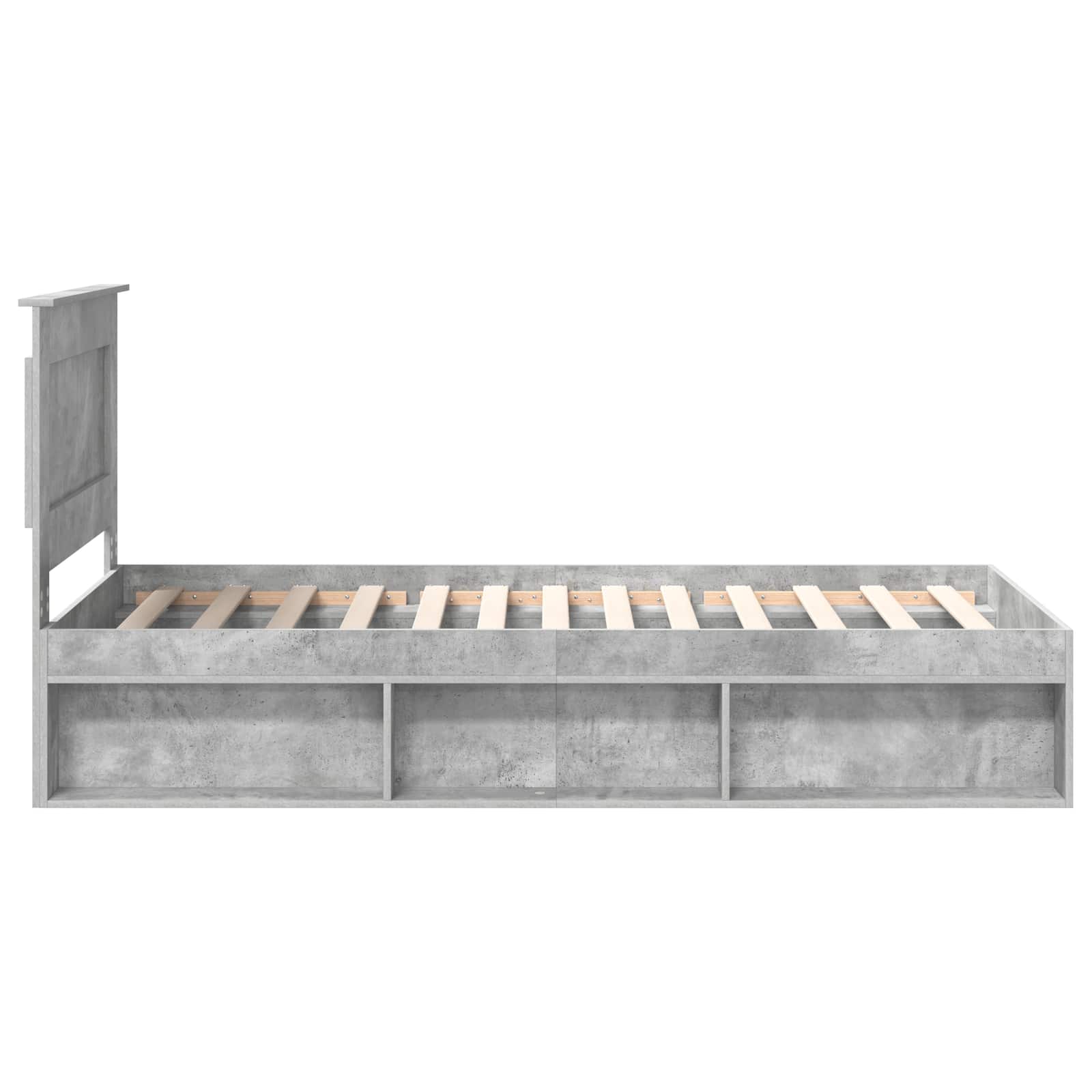 Struttura del letto Calcestruzzo 90 x 200 cm Pino massello | homemem39
