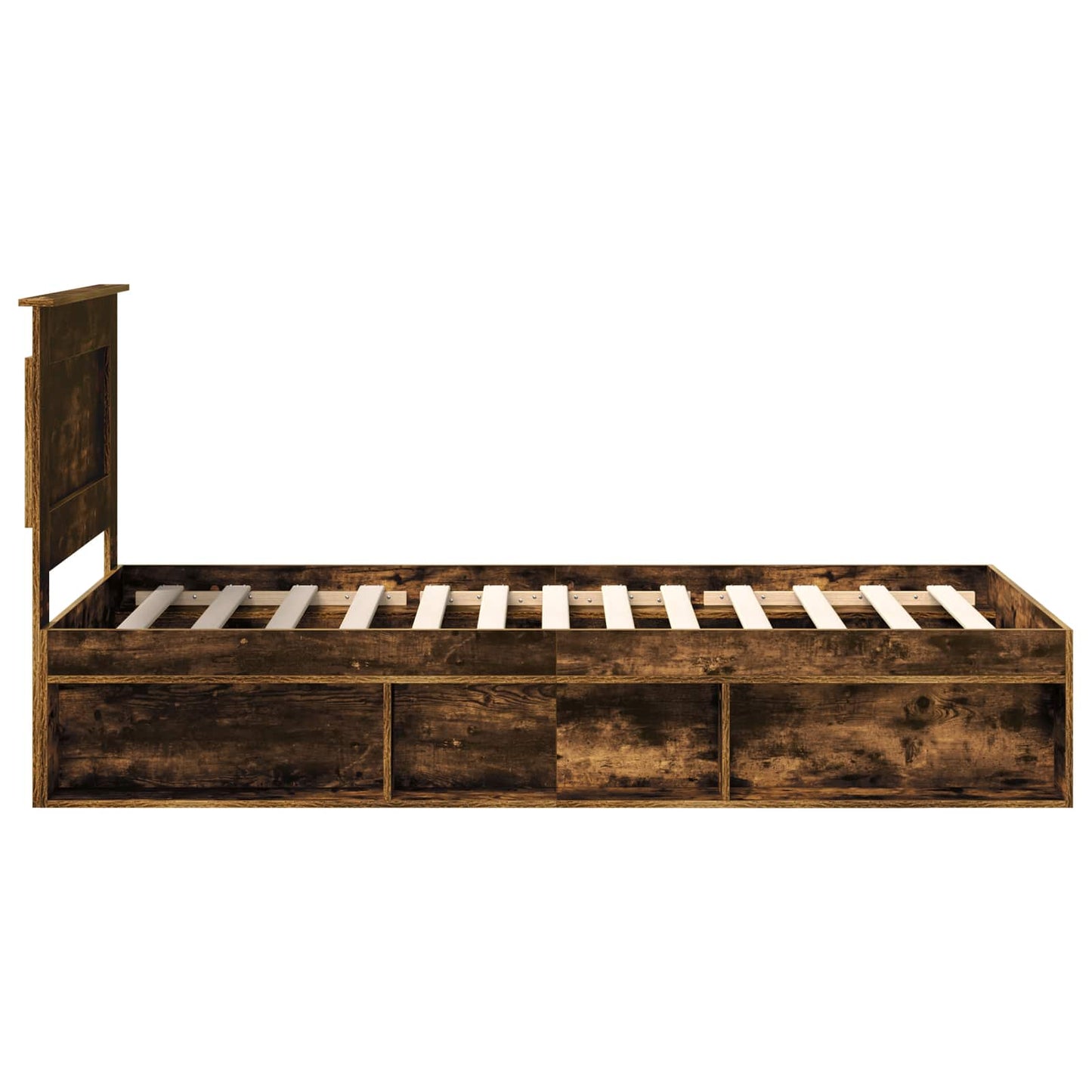 Struttura del letto Rovere fumé 90 x 200 cm Pino massello | homemem39