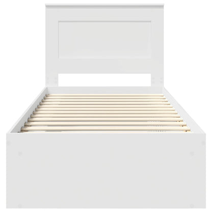Struttura del letto Bianco 75 x 190 cm Pino massello | homemem39