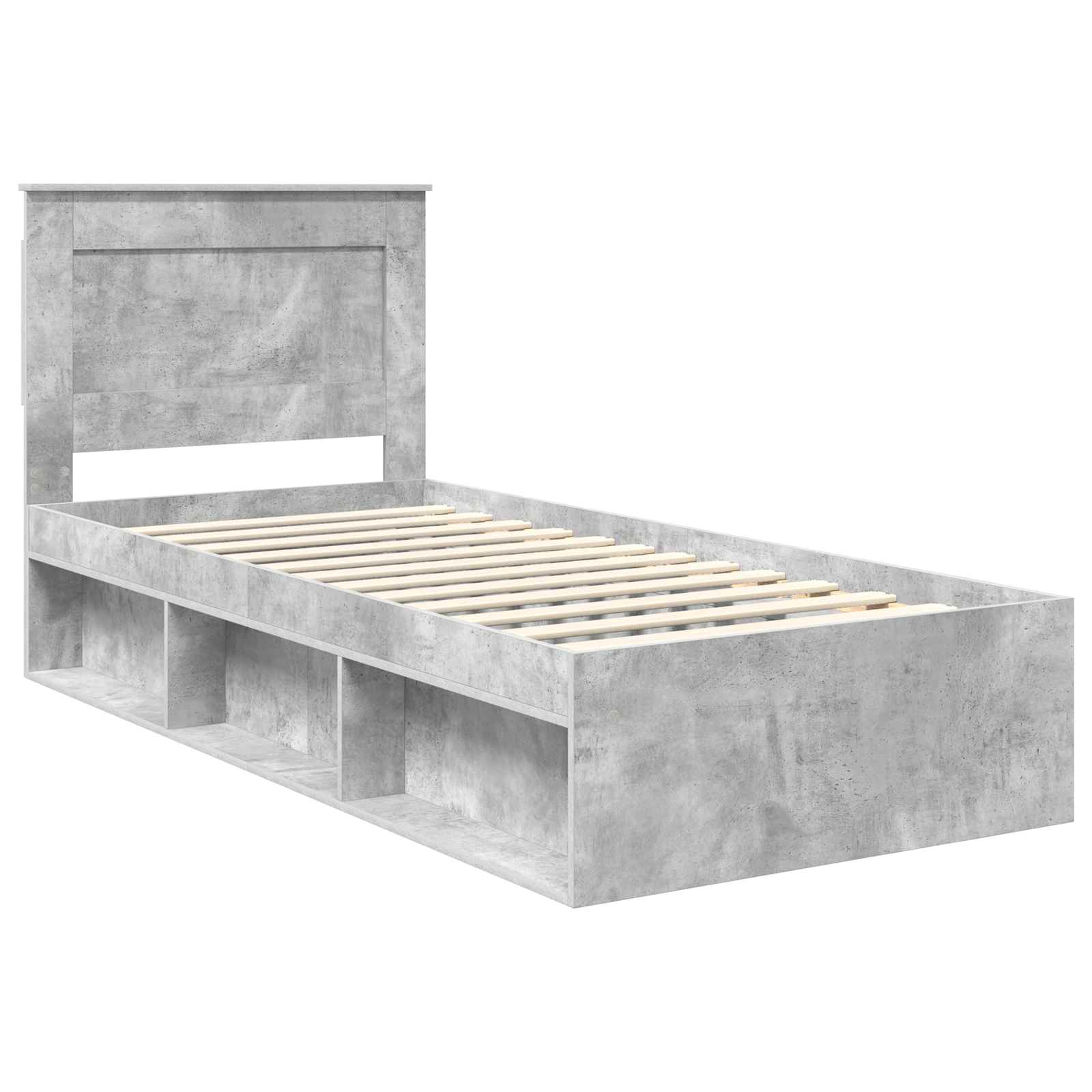 Struttura del letto Grigio Concretè 75 x 190 cm Pino massello | homemem39