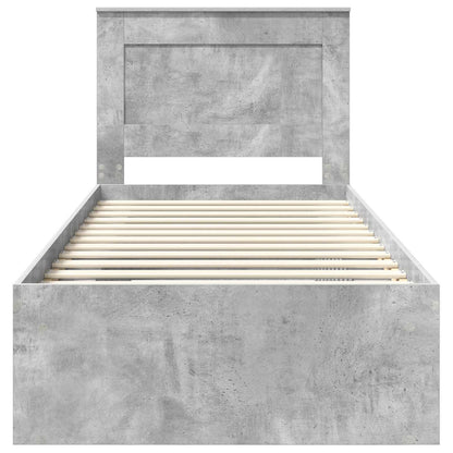 Struttura del letto Grigio Concretè 75 x 190 cm Pino massello | homemem39