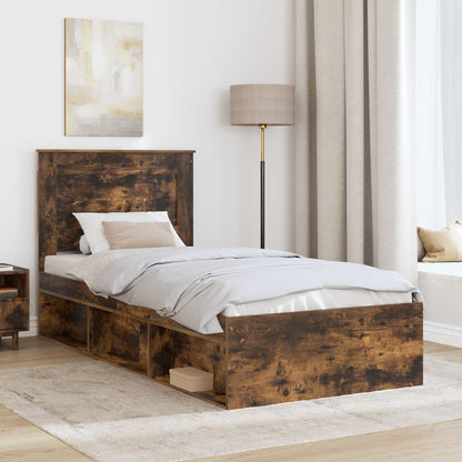 Struttura del letto Rovere fumé 75 x 190 cm Pino massello | homemem39