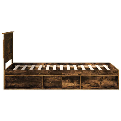 Struttura del letto Rovere fumé 75 x 190 cm Pino massello | homemem39