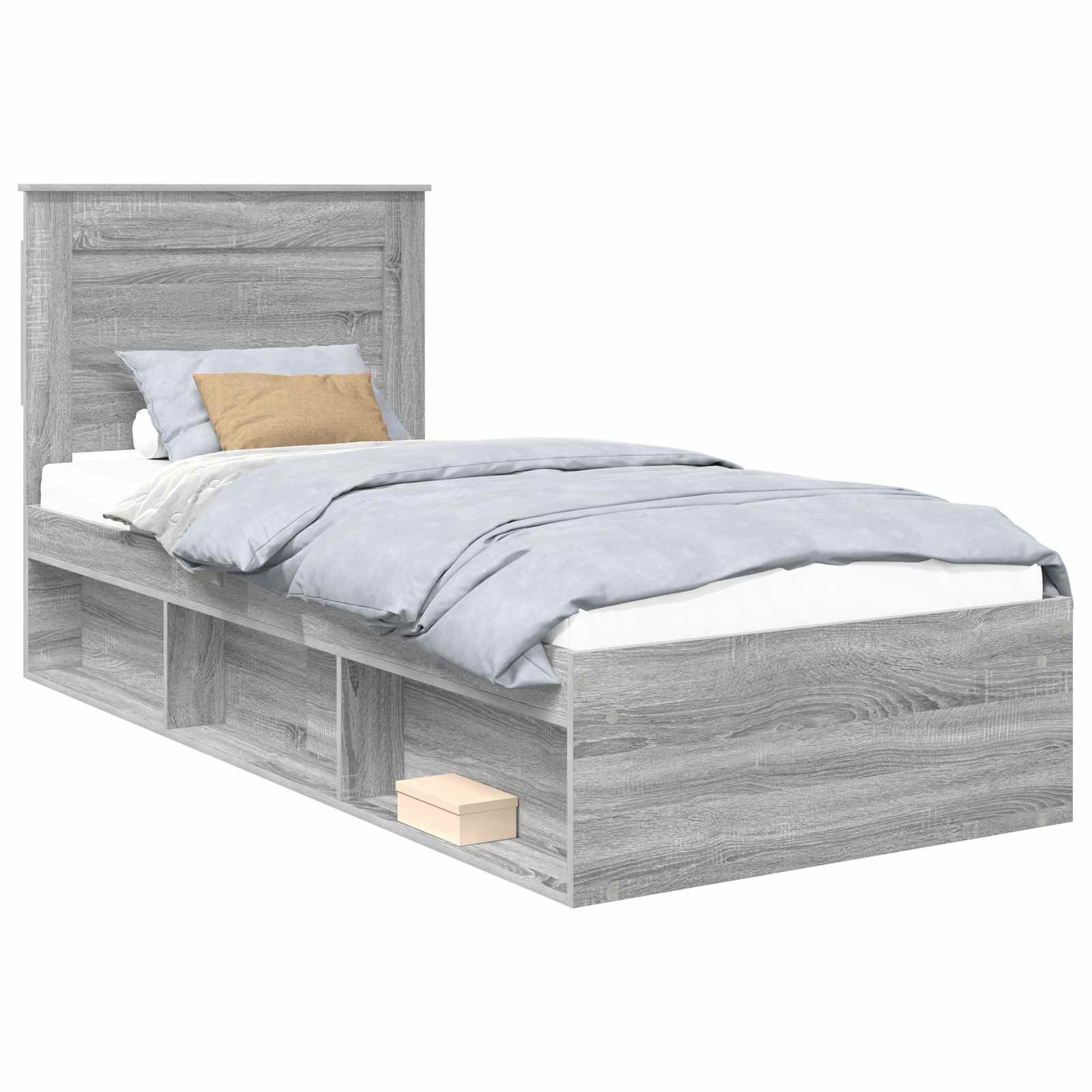Struttura del letto Grigio Sonoma 75 x 190 cm Pino massello | homemem39