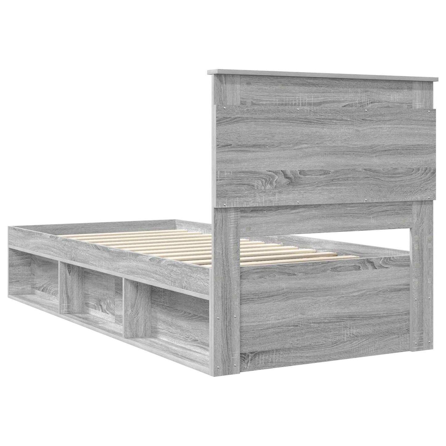 Struttura del letto Grigio Sonoma 75 x 190 cm Pino massello | homemem39