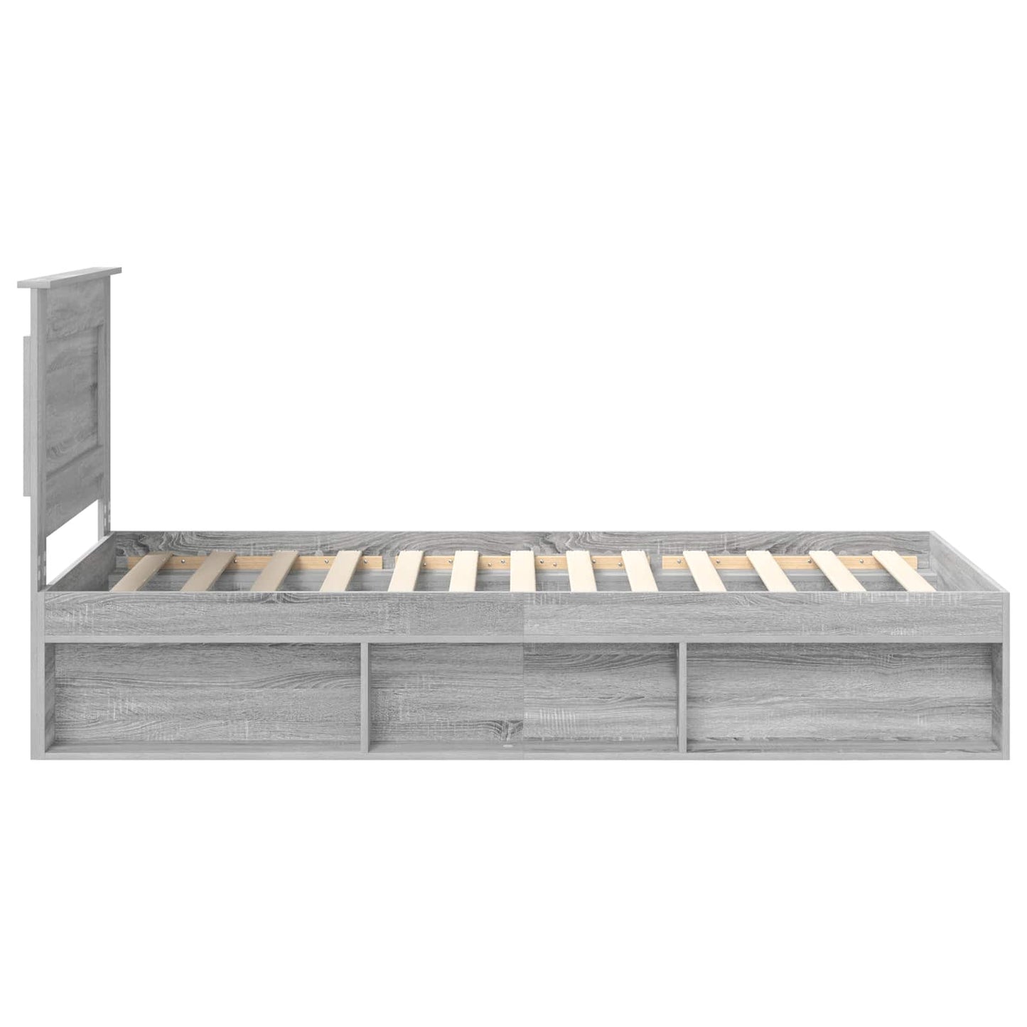 Struttura del letto Grigio Sonoma 75 x 190 cm Pino massello | homemem39