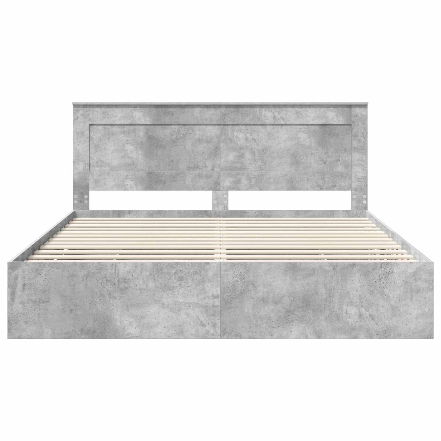 Struttura del letto con cassetto Grigio cemento 200 x 200 cm