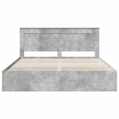 Struttura del letto con cassetto Grigio cemento 200 x 200 cm