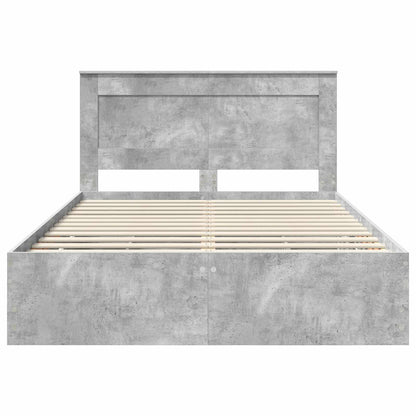 Struttura del letto con cassetto Grigio cemento 150 x 200 cm | homemem39