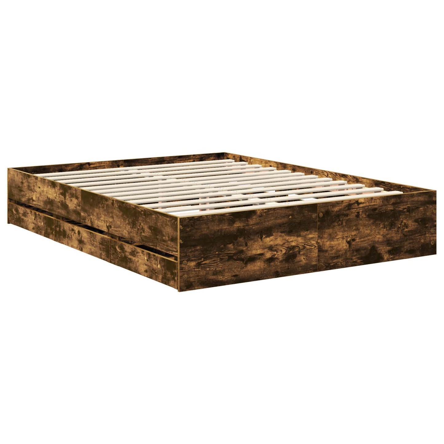 Struttura del letto con cassetto Rovere fumé 150 x 200 cm | homemem39