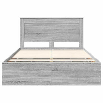 Struttura del letto con cassetto Grigio Sonoma 140 x 190 cm | homemem39