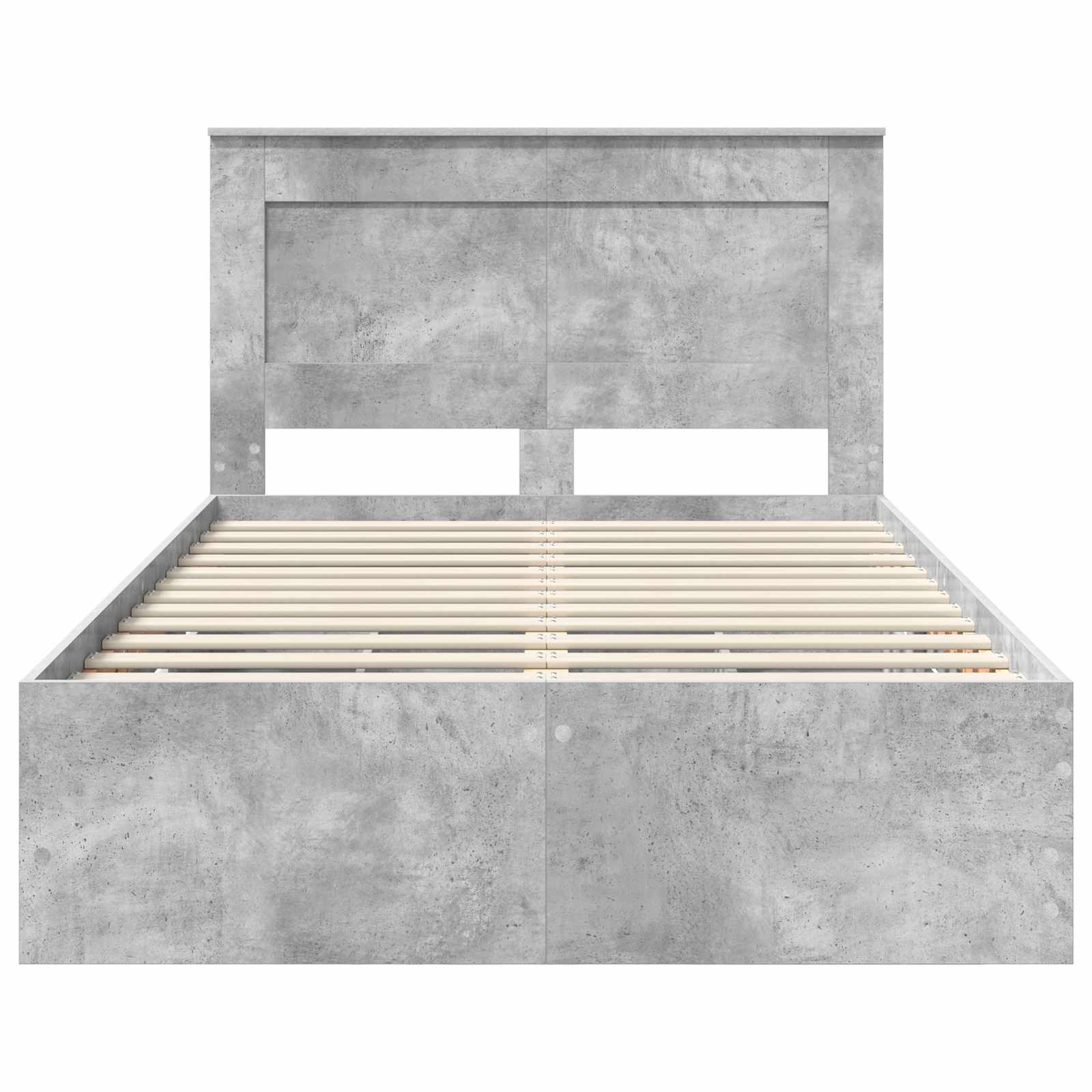 Struttura del letto con cassetto Grigio cemento 135 x 190 cm | homemem39