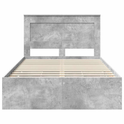 Struttura del letto con cassetto Grigio cemento 120 x 190 cm
