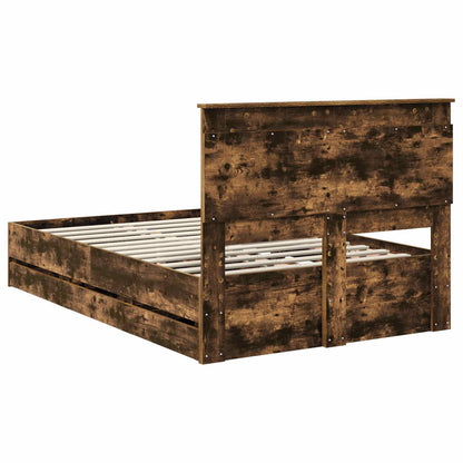 Struttura del letto con cassetto Rovere fumé 120 x 190 cm | homemem39