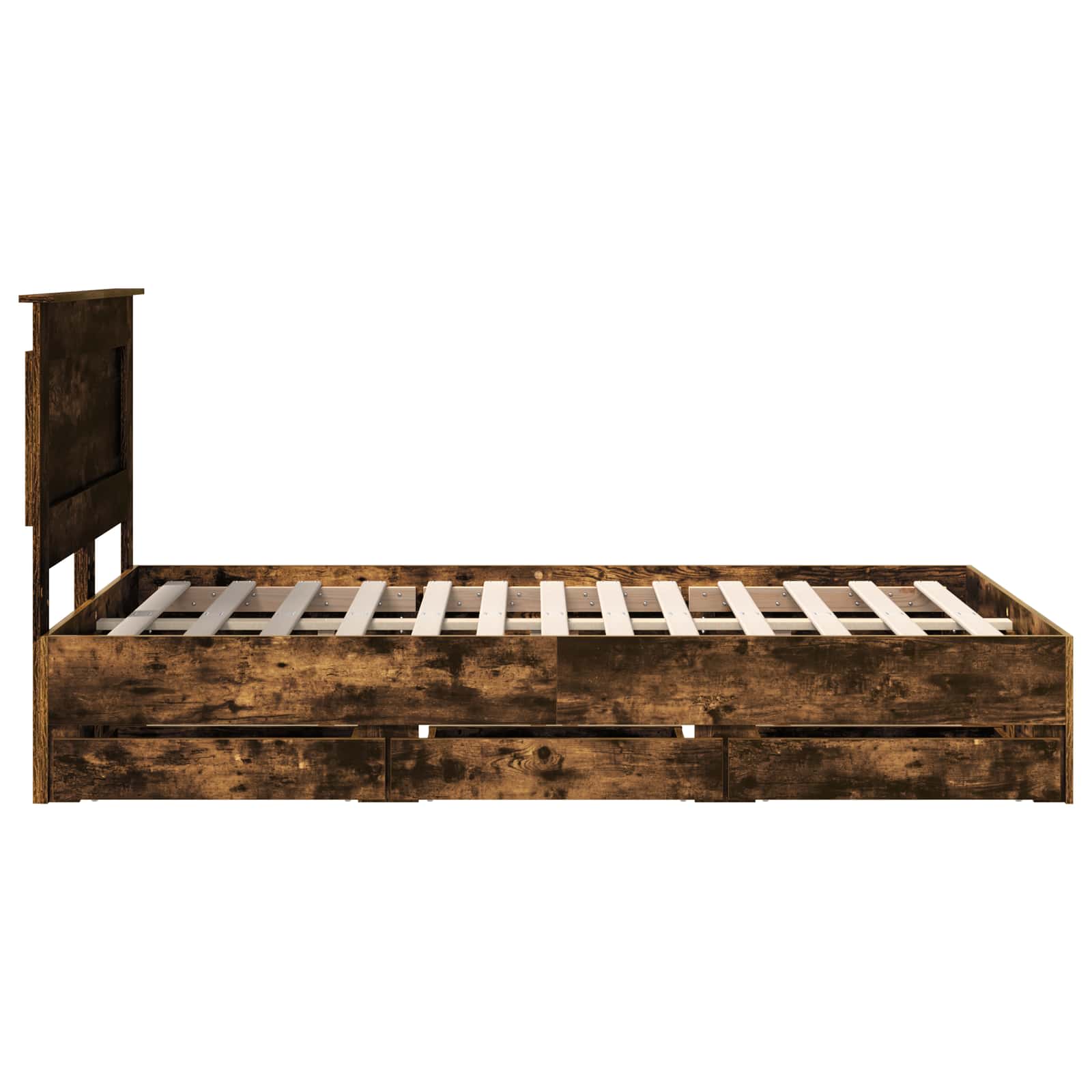 Struttura del letto con cassetto Rovere fumé 120 x 190 cm | homemem39