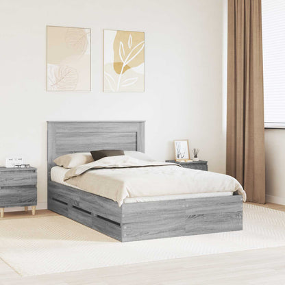 Struttura del letto con cassetto Grigio Sonoma 120 x 190 cm