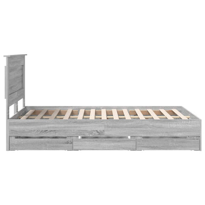 Struttura del letto con cassetto Grigio Sonoma 120 x 190 cm