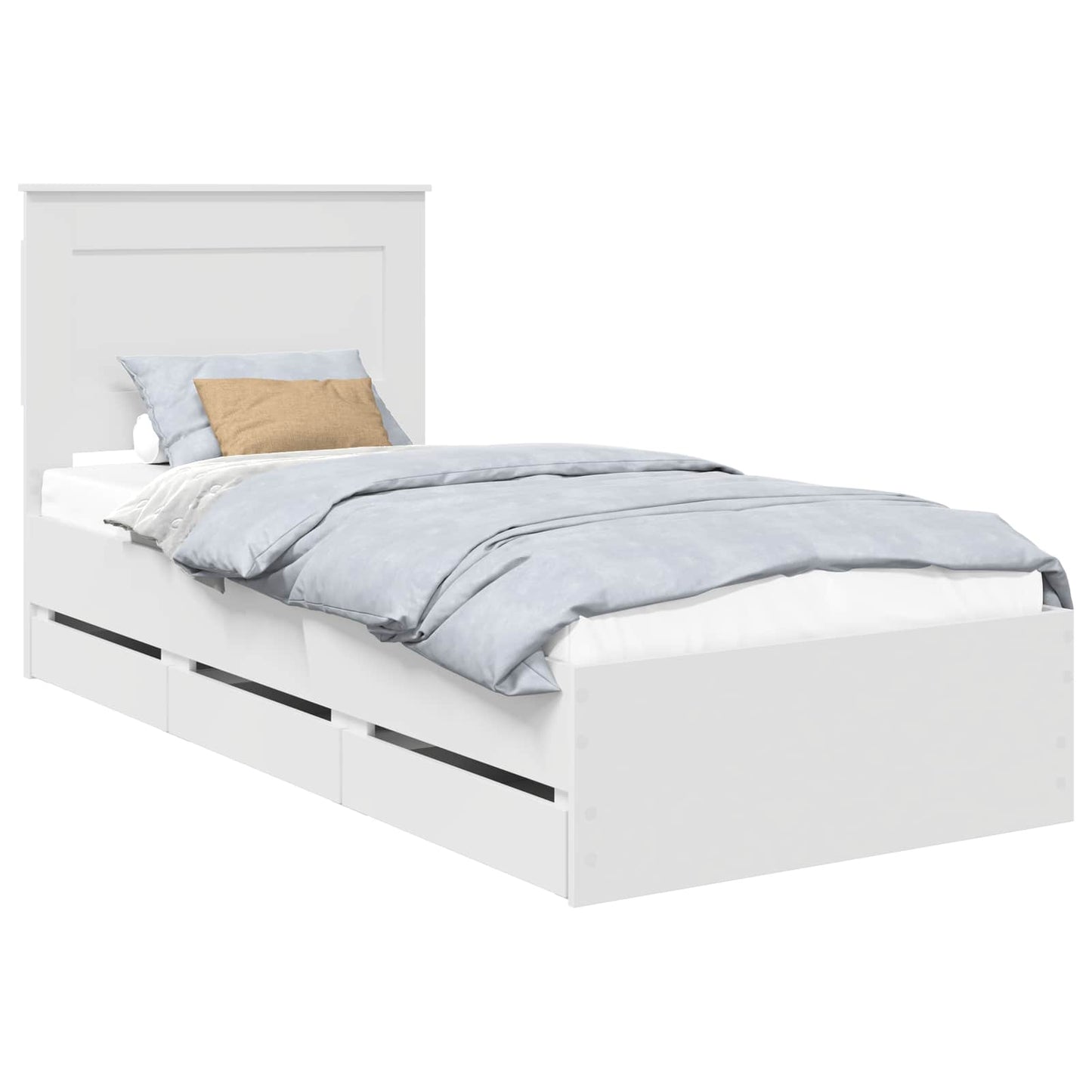 Struttura del letto Bianco 75 x 190 cm Legno Ingegnerizzato | homemem39