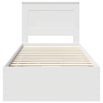 Struttura del letto Bianco 75 x 190 cm Legno Ingegnerizzato | homemem39