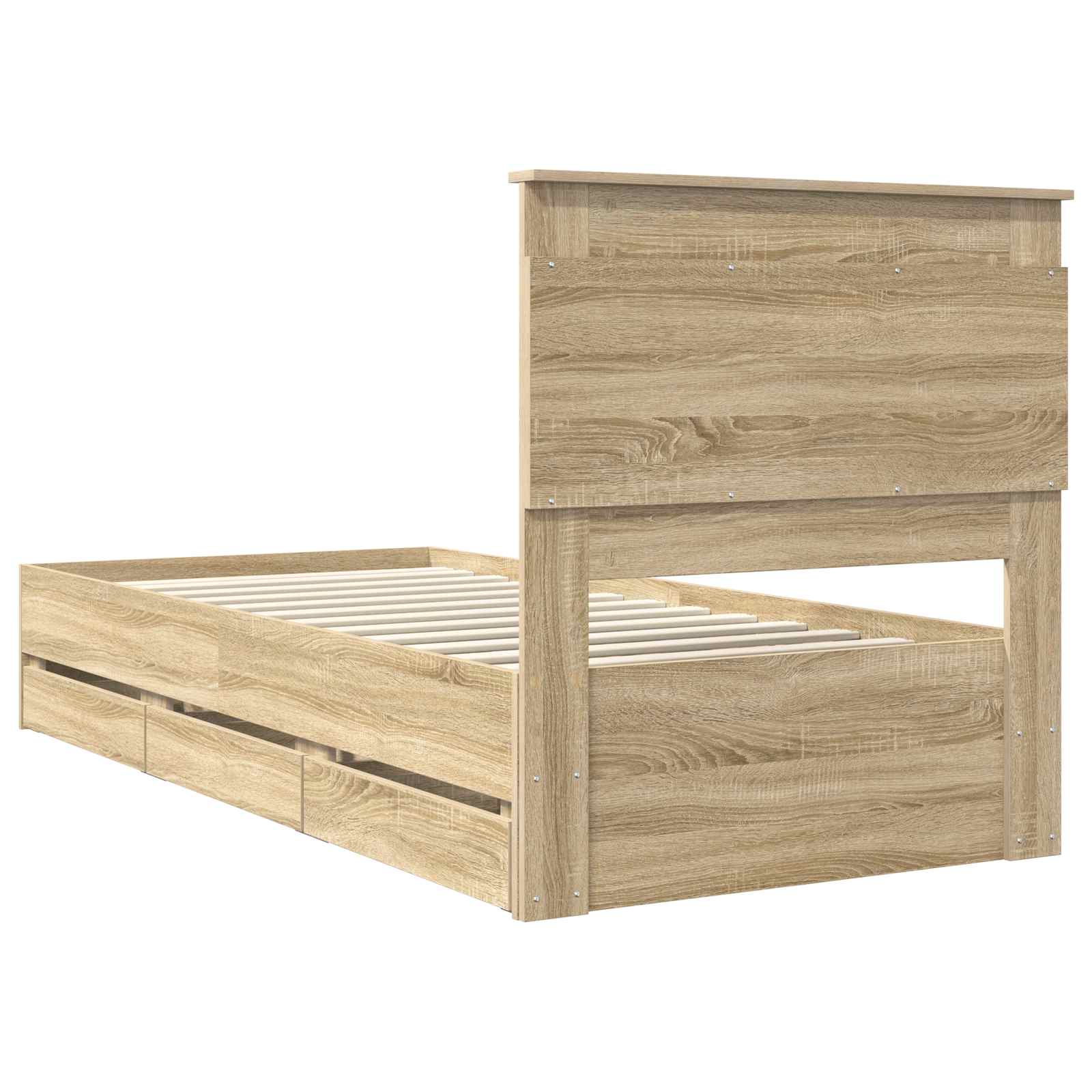 Struttura del letto con cassetto Rovere Sonoma 75 x 190 cm | homemem39