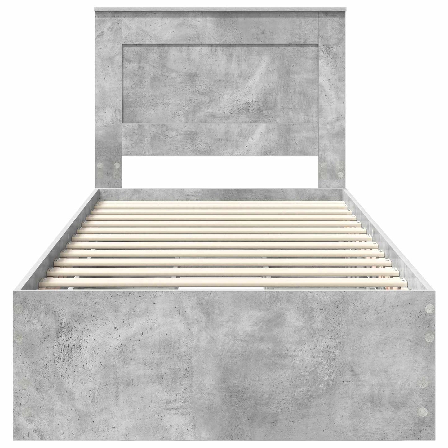 Struttura del letto con cassetto Grigio cemento 75 x 190 cm | homemem39