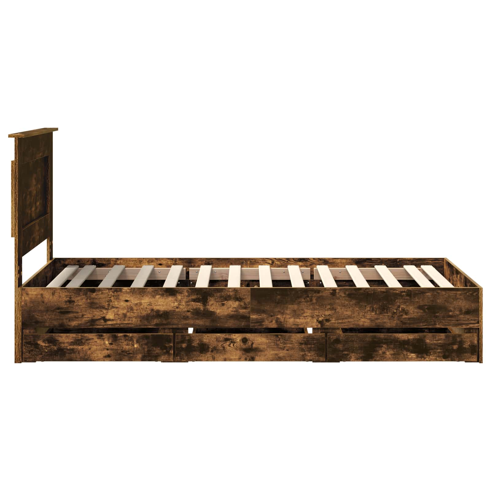 Struttura del letto con cassetto Rovere fumé 75 x 190 cm | homemem39