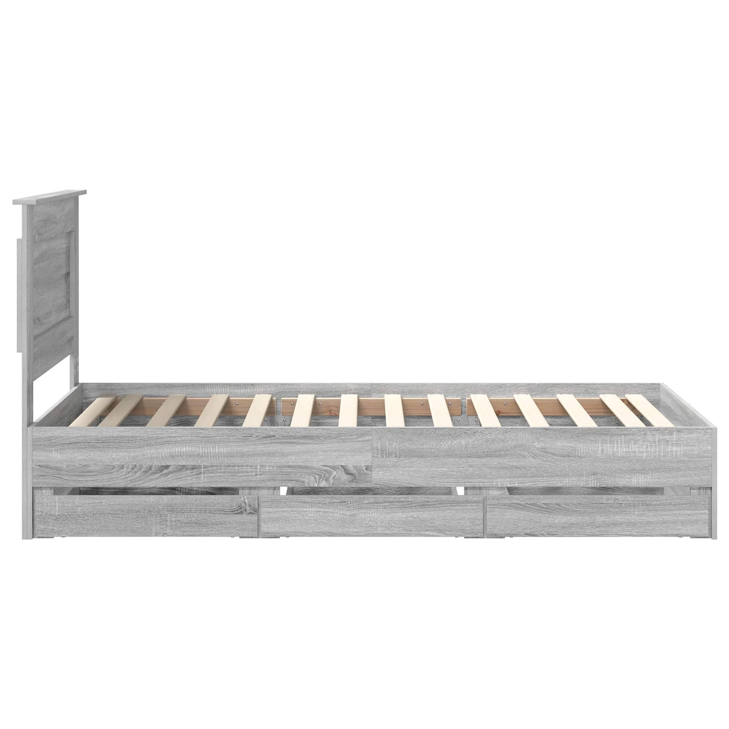 Struttura del letto con cassetto Grigio Sonoma 75 x 190 cm | homemem39