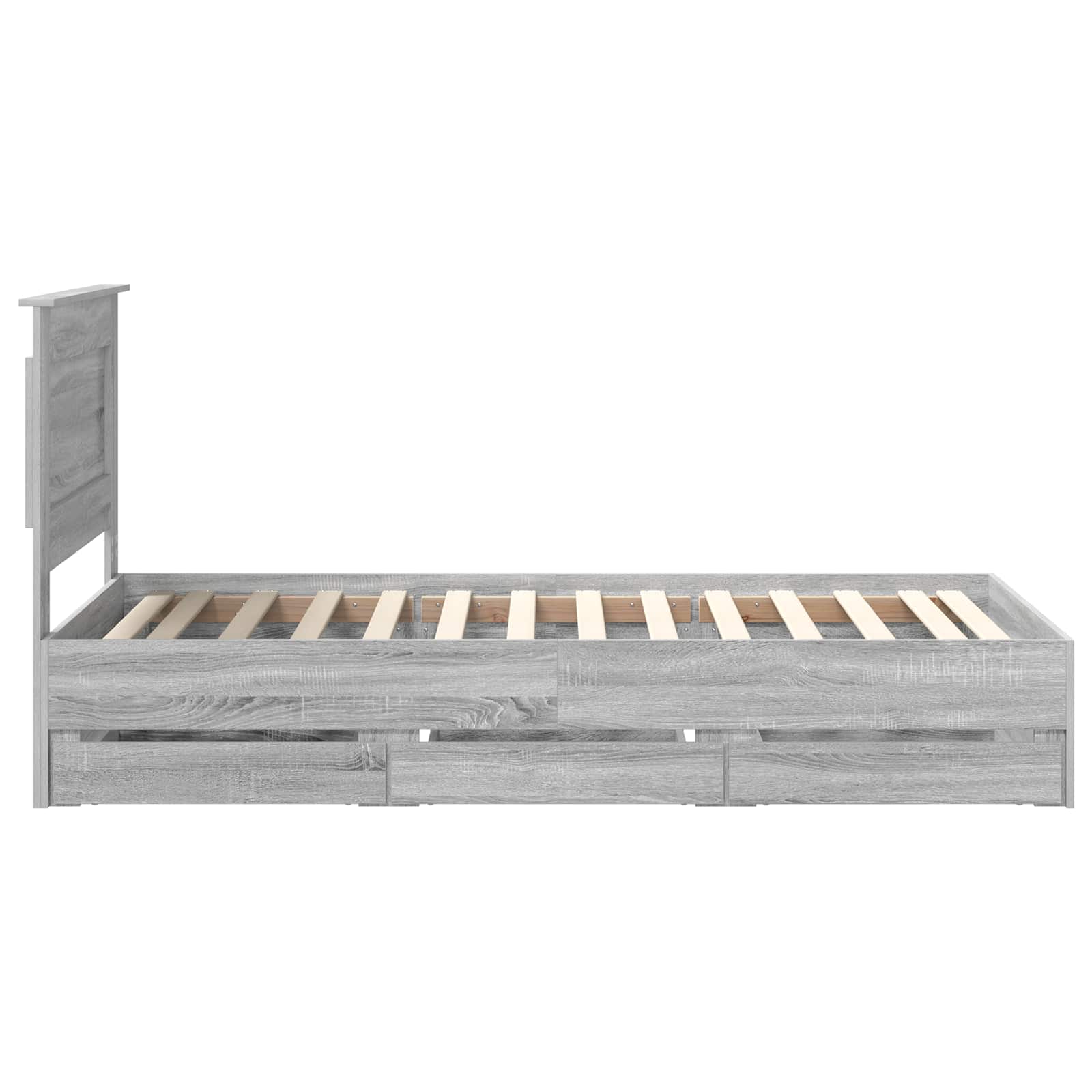 Struttura del letto con cassetto Grigio Sonoma 75 x 190 cm | homemem39