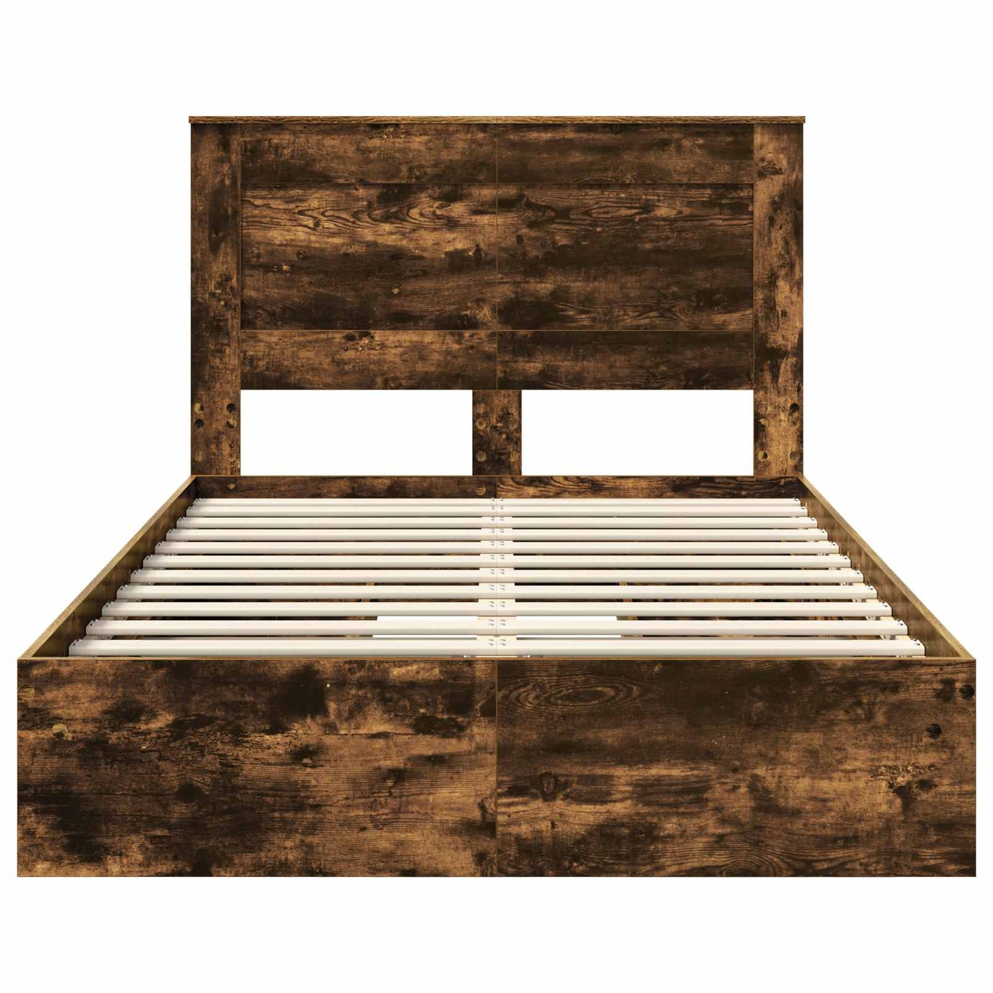 Letto con Contenitore con testiera Rovere fumé 135 x 190 cm | homemem39