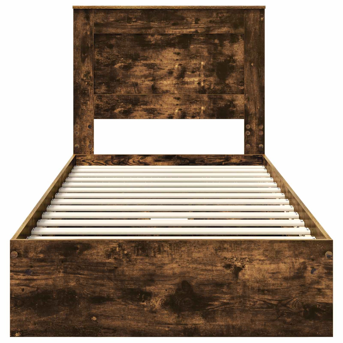 Letto con Contenitore Rovere fumé 90 x 190 cm Legno multistrato | homemem39