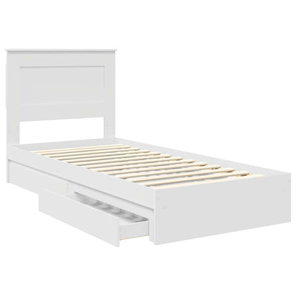 Letto con Contenitore Bianco 75 x 190 cm Legno multistrato | homemem39
