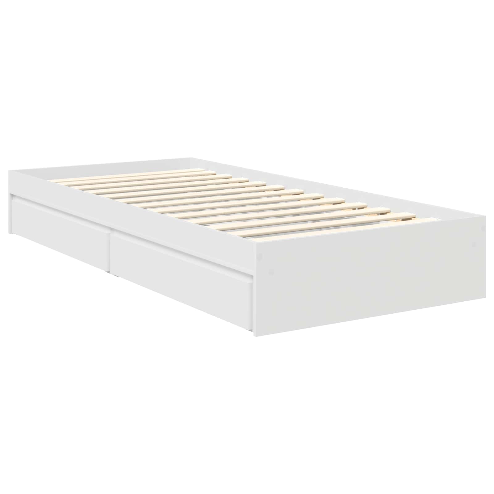 Letto con Contenitore Bianco 75 x 190 cm Legno multistrato | homemem39