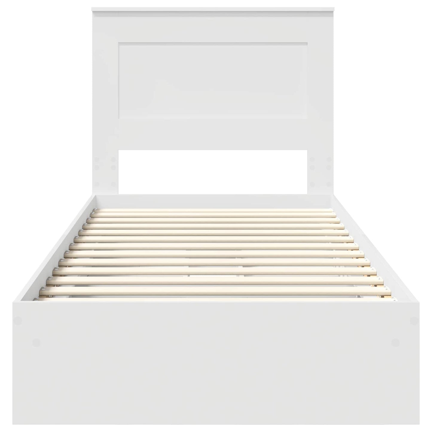 Letto con Contenitore Bianco 75 x 190 cm Legno multistrato | homemem39