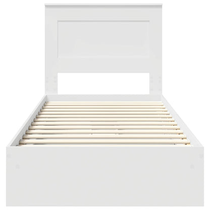 Letto con Contenitore Bianco 75 x 190 cm Legno multistrato | homemem39