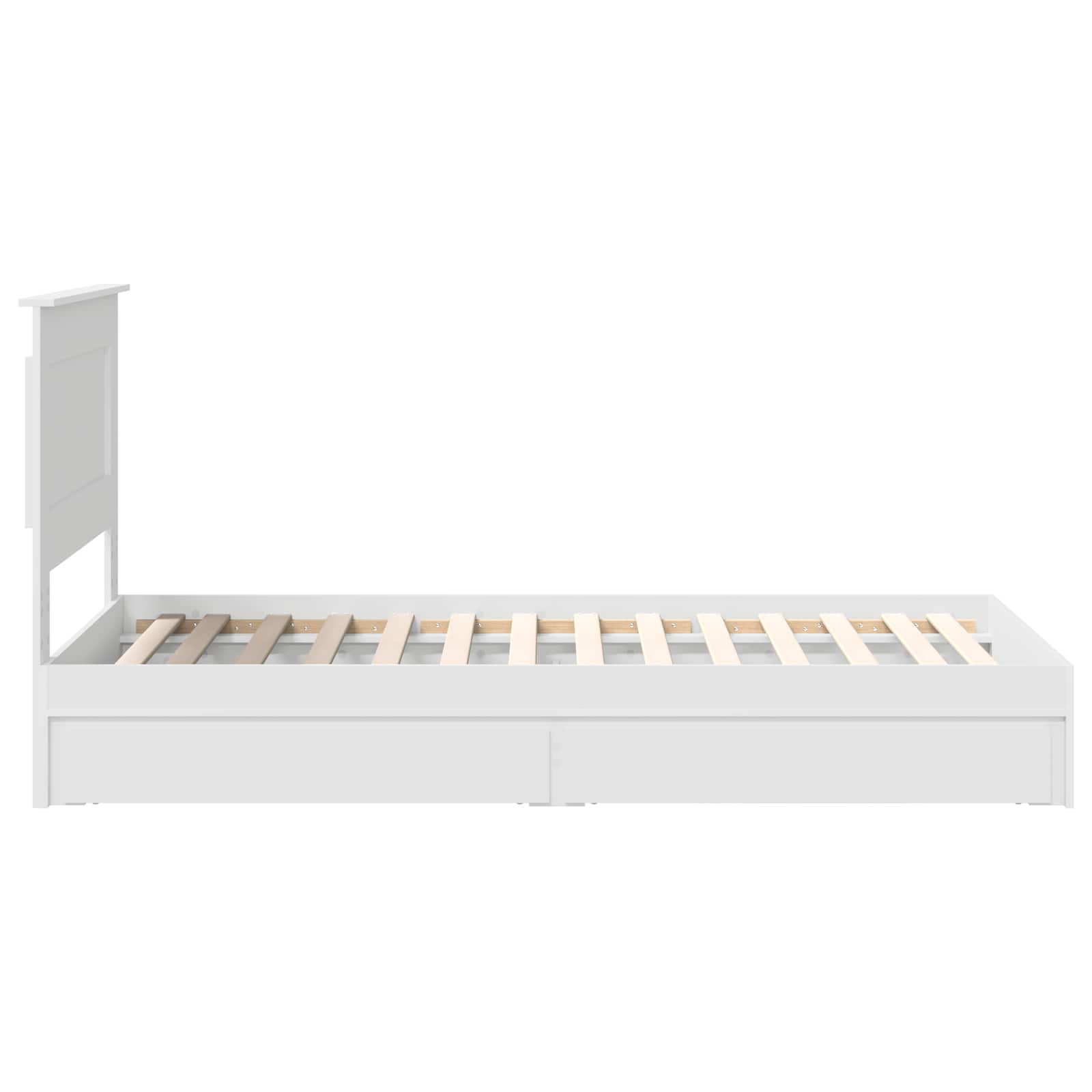 Letto con Contenitore Bianco 75 x 190 cm Legno multistrato | homemem39