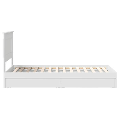 Letto con Contenitore Bianco 75 x 190 cm Legno multistrato | homemem39