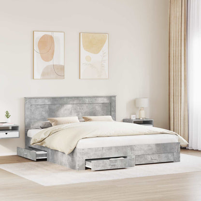 Struttura del letto con cassetto con testiera Legno multistrato | homemem39