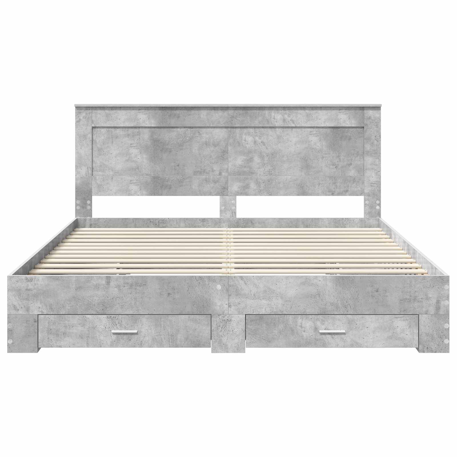 Struttura del letto con testiera Grigio cemento 180 x 200 cm | homemem39