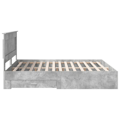 Struttura del letto con testiera Grigio cemento 180 x 200 cm | homemem39
