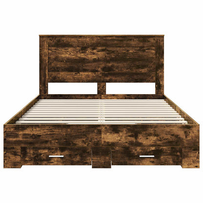 Struttura del letto con cassetto con testiera Legno multistrato | homemem39