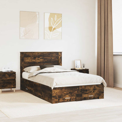 Struttura del letto con cassetto con testiera Legno multistrato | homemem39