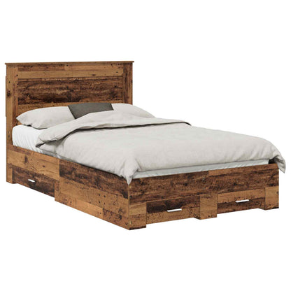 Struttura del letto con cassetto con testiera Legno multistrato | homemem39