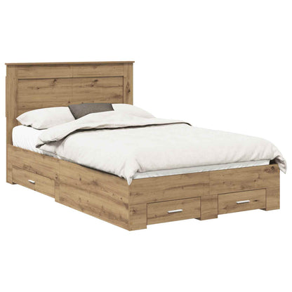 Struttura del letto Rovere artigianale 120 x 190 cm | homemem39